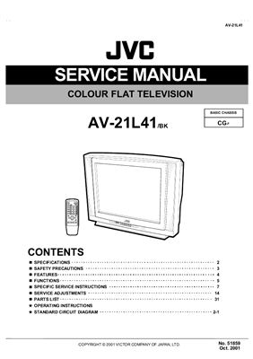 JVC-AV-21FT PDF схема один в один с JVC AV-2115EE