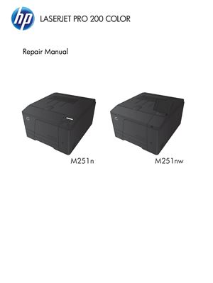 HP LaserJet Pro 200 color M251 Series Printer. Repair Manual