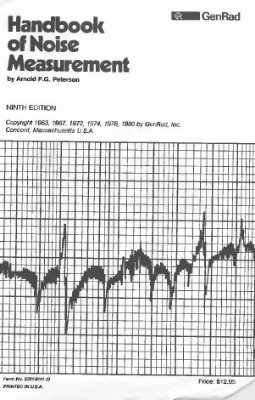 Arnold P.G. Peterson Handbook of noise Measurement (1980)