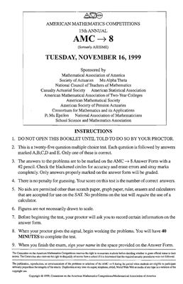 American Mathematics Contest 8 (AMC 8) 1999