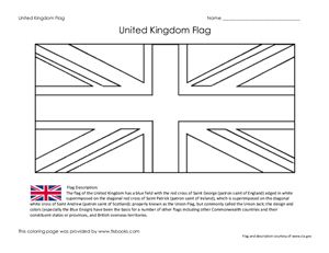 Упражнение - распечатка. UK Flag. English