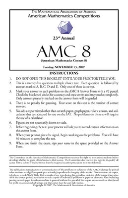 American Mathematics Contest 8 (AMC 8) 2007