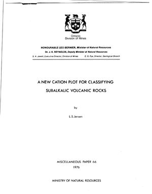 Jensen L.S. A new cation plot for classifying subalkalic volcanic rocks
