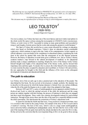 Leo Tolstoy (1828-1910)
