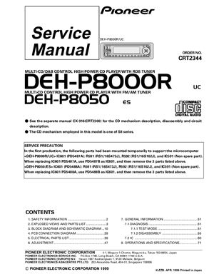 Автомагнитола PIONEER DEH-P8000R DEH-P8050