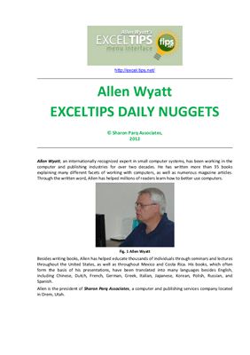 Wyatt Allen. Exceltips Daily Nuggets