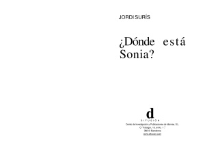 Jordi Suris ¿Dónde está Sonia?