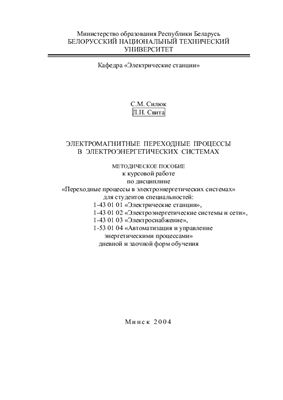 Силюк С.М., Свита Л.Н. Электромагнитные переходные процессы в электроэнергетических системах