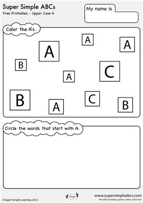 Super Simple Worksheets Английский алфавит. Часть 1