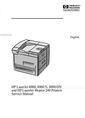 HP LaserJet 8000, 8000N, 8000DN, Mopier 240. Service Manual