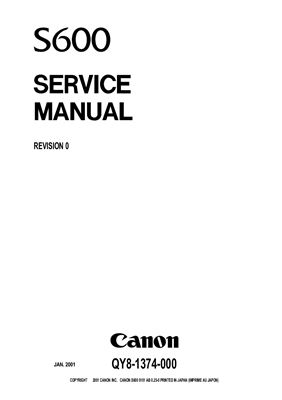 Canon S600. Service Manual
