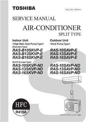 Toshiba - Service manual air-conditioner split type 2007