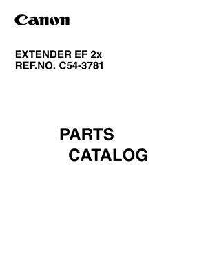 Конвертор Canon EXTENDER EF 2x Каталог Деталей (C54-3781)