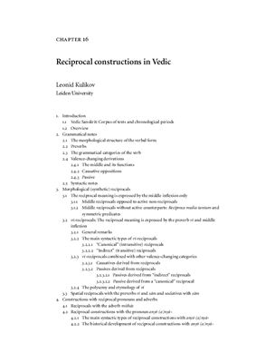 Kulikov L.I. Reciprocal constructions in Vedic