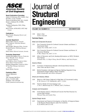 Journal of Structural Engineering 2008 №12