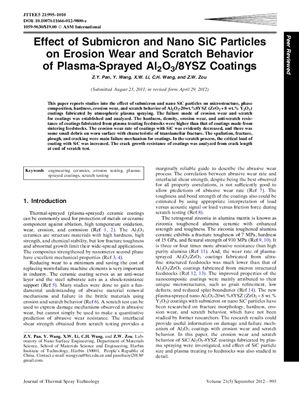Journal of Thermal Spray Technology 2012. Vol. 21, №5