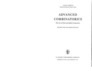 Comtet L. Advanced Combinatorics. The Art of Finite and Infinite Expansions