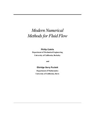 Colella P., Puckett E.G. Modern Numerical Methods for Fluid Flow