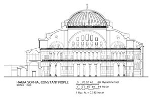 Чертеж Собор Святой Софии (Константинополь)