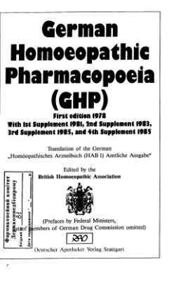 German homeopathic pharmacopoeia
