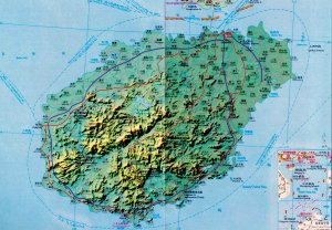 China. Hainan Island Map