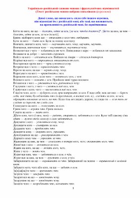 Українсько-російський словник мовних і фразеологічних відмінностей