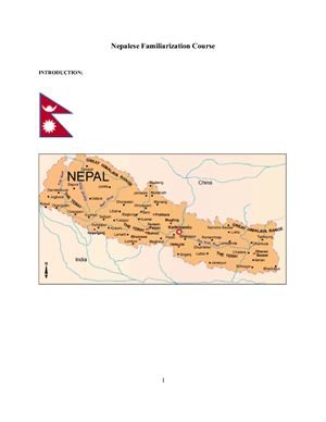 Nepalese Familiarization Course