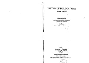 Hirth J.P. Theory of dislocations