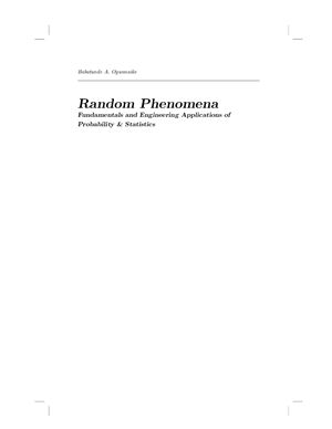 Ogunnaike B.A. Random Phenomena: Fundamentals of Probability and Statistics for Engineers