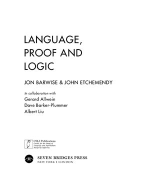 Barwise J., Etchemendy J. Language, Proof and Logic