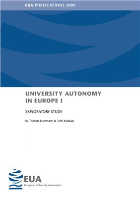 Estermann Thomas &amp; Nokkala Terhi. University Autonomy in Europe I