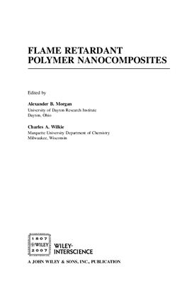 Morgan A.B., Wilkie C.A. (eds.) Flame Retardant Polymer Nanocomposites