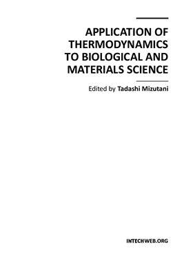 Mizutani T. (Ed.) Application of Thermodynamics to Biological and Materials Science