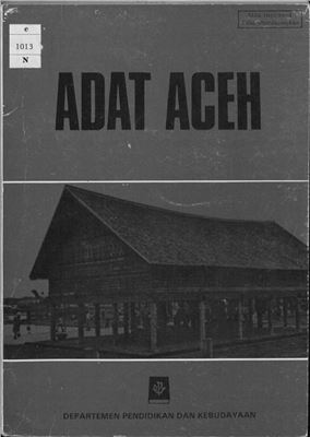 Ramli Harun, Tjut Rahma Gani M.A. Adat Aceh