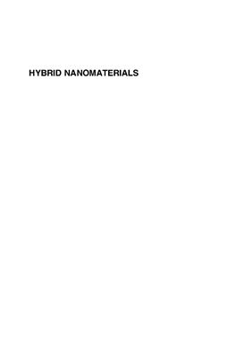 Chauhan B.P.S. (Ed.) Hybrid Nanomaterials: Synthesis, Characterization, and Applications