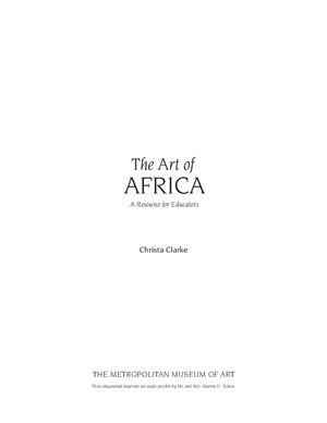 Clarke C. The Art of Africa: A Resource for Educators