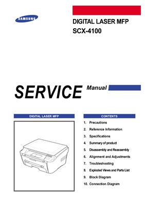 Samsung MFP SCX-4100. Service Manual