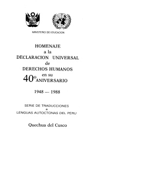 Всеобщая декларация прав человека на кусканском кечуа
