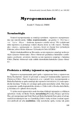 Timkovic J.V. Myropomazanie. Тайна миропомазания