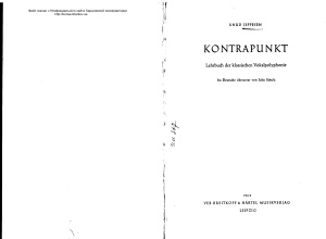 Jeppesen K. Kontrapunkt. Lehrbuch der klassischen Vokalpoliphonie