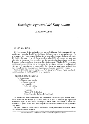 Alonso-Cortés A. Fonología segmental del Fang ntumu
