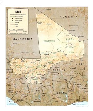 Мали. Обзорная карта