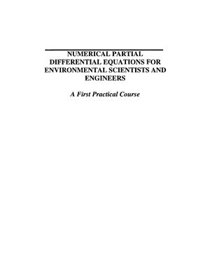 Lynch D.R. Numerical Partial Differential Equations for Environmental Scientists and Engineers: A First Practical Course