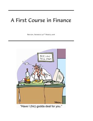 Welch I. A First Course in Finance