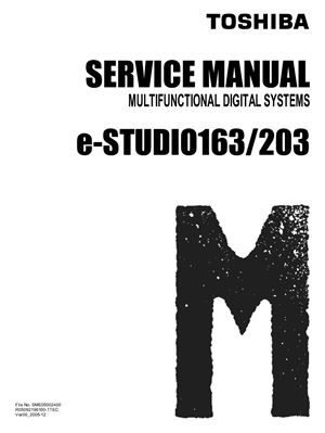 Toshiba e-STUDIO 163/203. Service Manual