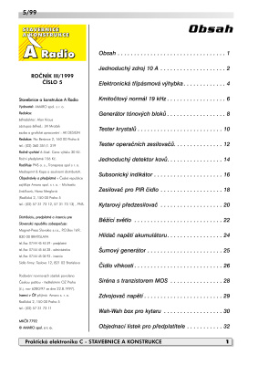 Stavebnice a konstrukce A Radio 1999 №05