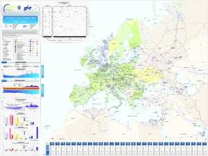 Карта магистральных газопроводов Европы