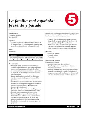 План урока La Familia Real Española: presente y pasado
