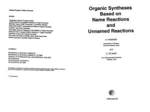Hassner A., Stumer C. Organic Syntheses Based on Name Reactions and Unnamed Reactions