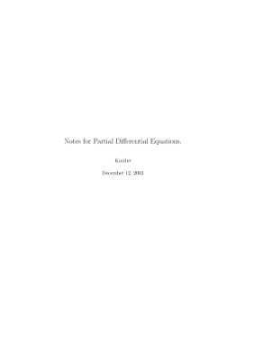 Kuttler K. Lecture for Partial Differential Equations